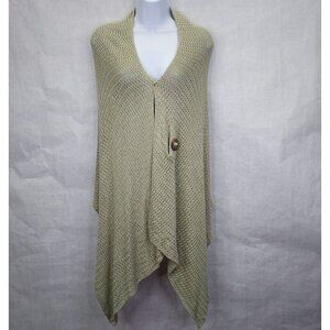 Soft Surroundings Waterfall Cardigan Shawl Women One Size Open Knit Button Lagum